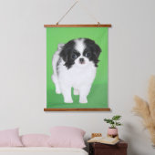 日本のChin Puppy絵画's - Dog Art 吊り下げ型タペストリー (寝室)