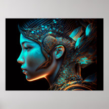 日本のElectro Cyberpunkプロファイルポートレート