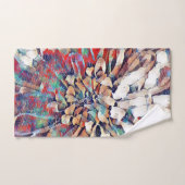 日本のFlower Sketchインスパイア抽象芸術 バスタオルセット (ハンドタオル)