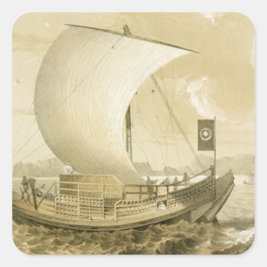 日本のJunk, pub. by Sarony & Co., c.1856 (lithoo) スクエアシール (正面)