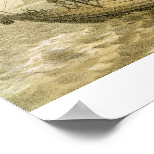 日本のJunk, pub. by Sarony & Co., c.1856 (lithoo) ポスター (角)