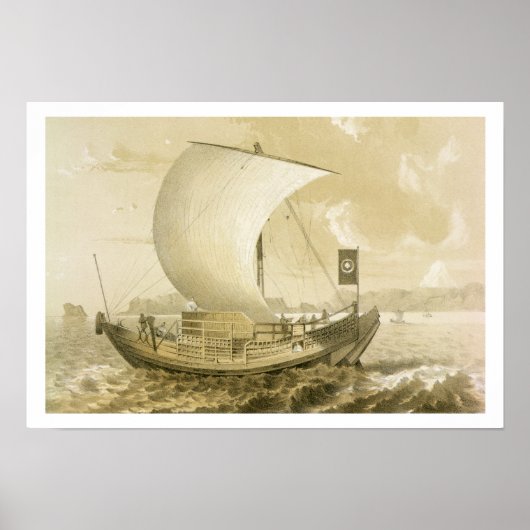 日本のJunk, pub. by Sarony & Co., c.1856 (lithoo) ポスター (正面)
