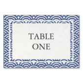 日本のSeigha Stylized Wavesテーブル番号 テーブルナンバー (裏面)