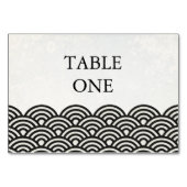 日本のSeigha Stylized Wavesテーブル番号 テーブルナンバー (裏面)