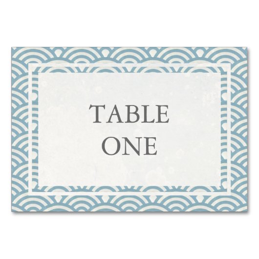 日本のSeigha Stylized Wavesテーブル番号 テーブルナンバー (正面)