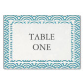 日本のSeigha Stylized Wavesテーブル番号 テーブルナンバー (裏面)