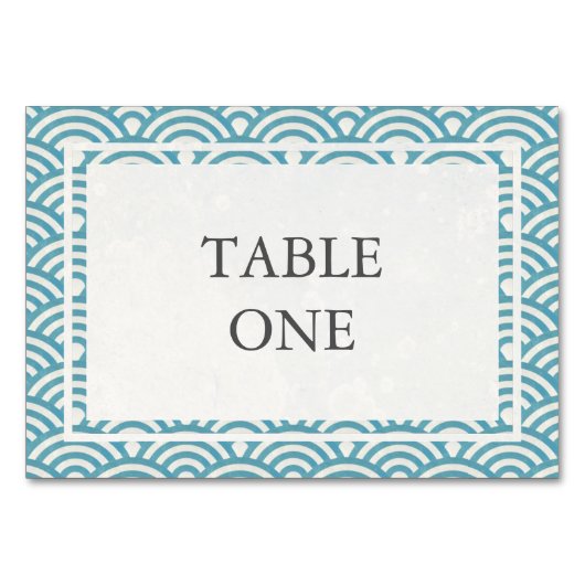 日本のSeigha Stylized Wavesテーブル番号 テーブルナンバー (正面)