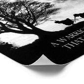 日本のSpirit Poster(白黒) ポスター (角)