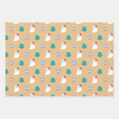 日本のSpitz Dog's Cute Christmas - KamaHati ラッピングペーパーシート (正面)