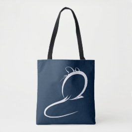 日本のSumi Eブラッシュストロ絵を描ーマウス トートバッグ