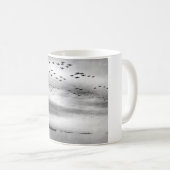 日本のUSS Missouriの上空飛行の降伏 コーヒーマグカップ (正面右)