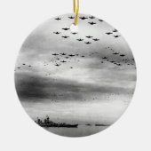 日本のUSS Missouriの上空飛行の降伏 セラミックオーナメント (正面)