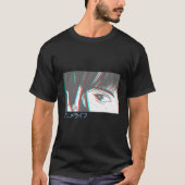 日本のVaporwave Anime Eyes Eutitic Glitch Har Tシャツ (正面)