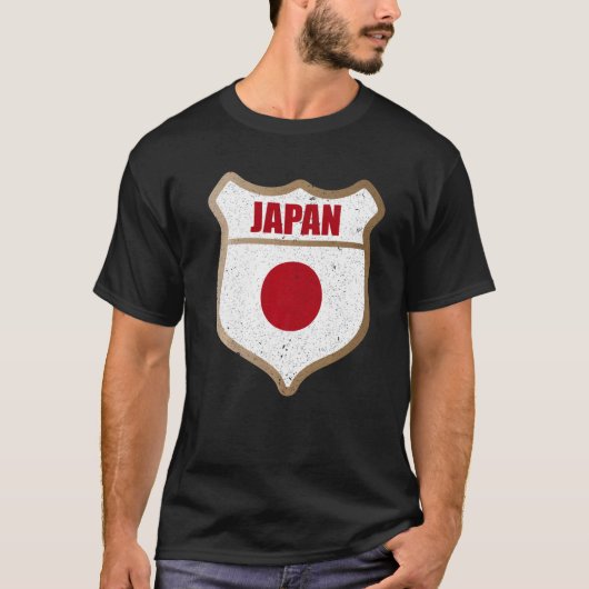 日本を愛す日本のる人のための日本国旗のパッチ Tシャツ (正面)