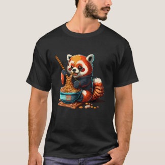 日本アニメ好きのレッサーパンダ Tシャツ