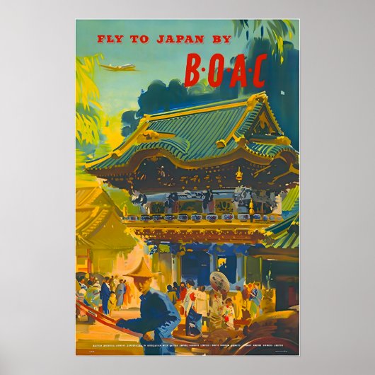 日本アート 日本のプリント BOACトラベルポスター ポスター (正面)