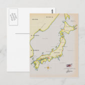 日本イラスト地図 ポストカード (正面/裏面)
