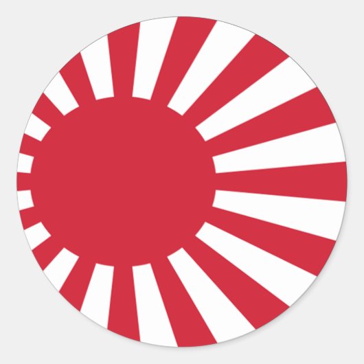 日本インペリアル国旗のユーロシール ラウンドシール (正面)