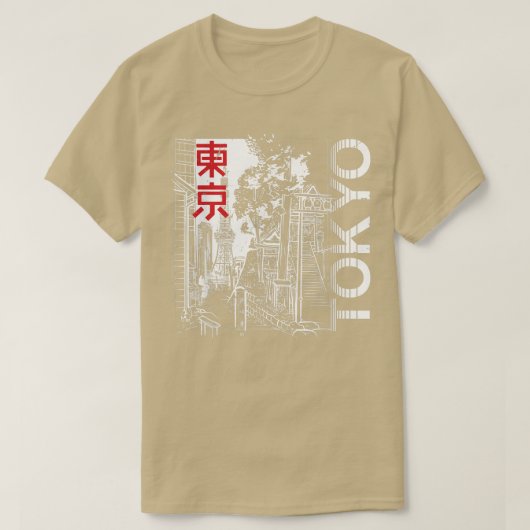日本エステティック東京シルエットレトロ日本の株式会社 Tシャツ (デザイン正面)