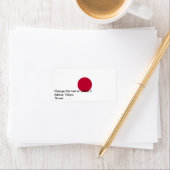 日本カスタム国旗のラベル ラベル (インサイチュ)