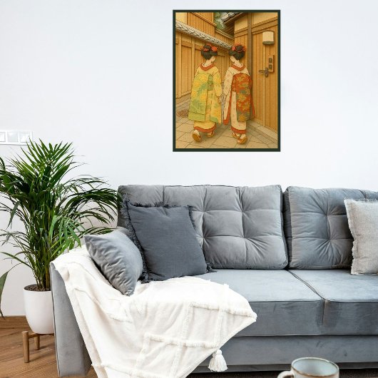 日本カスタム旅行風景美芸者 フォトプリント           