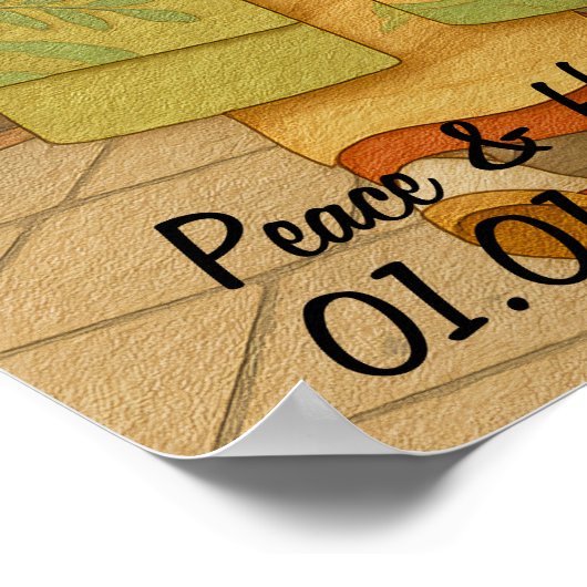 日本カスタム旅行風景美芸者 ポスター (角)