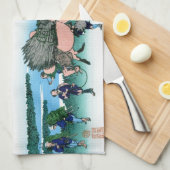 日本カッコいいの北斎富士の風景 キッチンタオル (四つ折り)