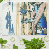 日本カッコいいの北斎富士の風景 キッチンタオル (折り畳み)