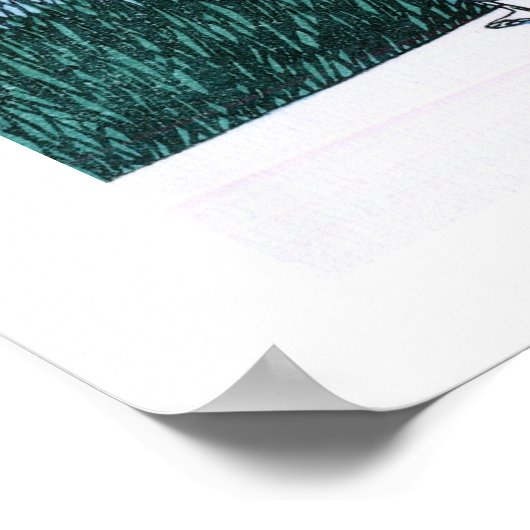 日本カッコいいの北斎富士の風景 ポスター (角)