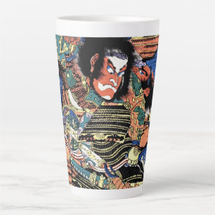 日本カッコいいの浮世絵伝説の武士 カフェラテマグ
