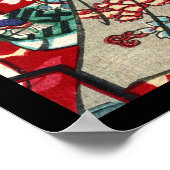 日本カッコいいヴィンテージ浮世トリオ芸者絵巻 ポスター (角)