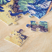 日本カッコいいヴィンテージ浮世絵の滝北斎北斎 ジグソーパズル (側面)