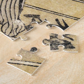 日本カッコいいヴィンテージ浮世絵侍の武芸 ジグソーパズル (側面)