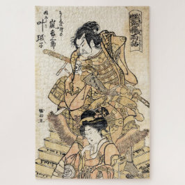 日本カッコいいヴィンテージ浮世絵侍の武芸 ジグソーパズル