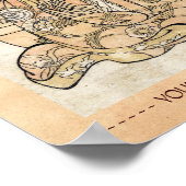 日本カッコいいヴィンテージ浮世絵侍の武芸 ポスター (角)