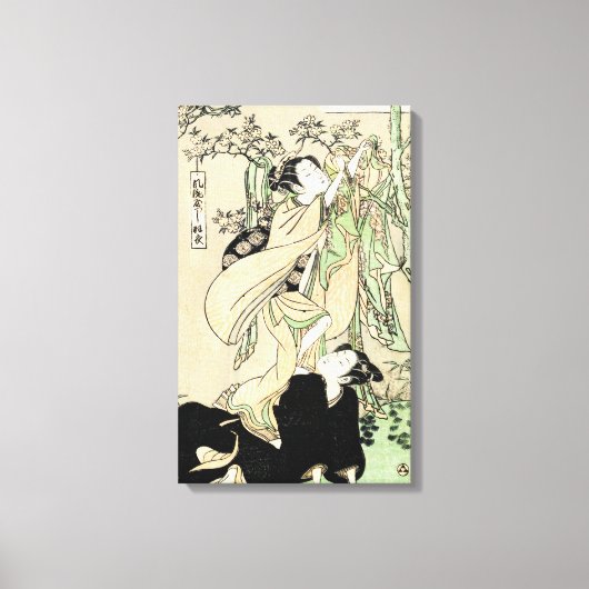 日本カッコいいヴィンテージ浮世絵巻二芸品 キャンバスプリント (正面)
