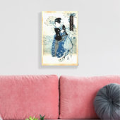 日本カッコいいヴィンテージ浮世絵芸女 キャンバスプリント (インサイチュ (リビング))