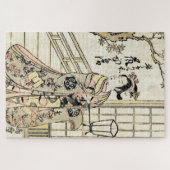 日本カッコいいヴィンテージ浮世絵芸者舞妓 ジグソーパズル (横)