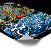 日本カッコいい古代伝説龍 ポスター (角)