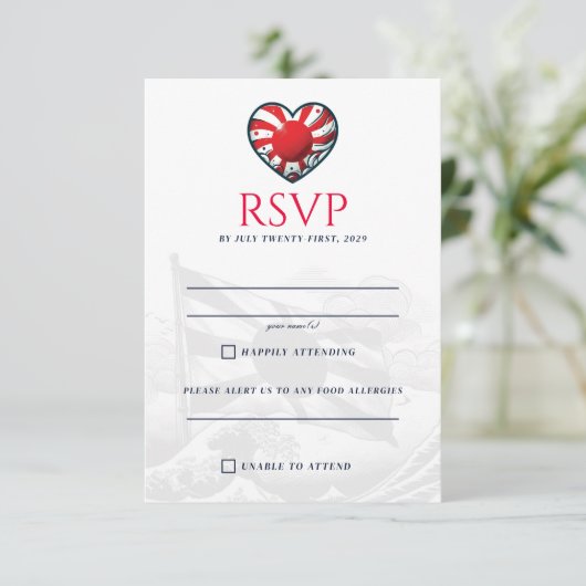 日本カップル 出欠カード (スタンド正面)