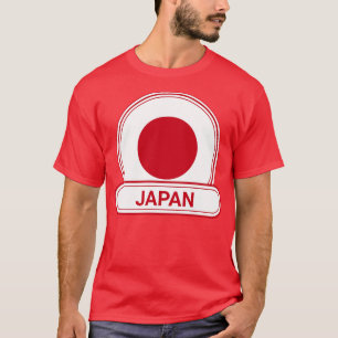 日本カントリーバッジ日本国旗 Tシャツ