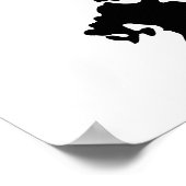 日本カントリーマップ概要黒シルエット日本 ポスター (角)