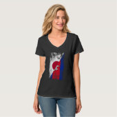 日本カンボジア国旗 – カンボ日本のジア Tシャツ (正面フル)