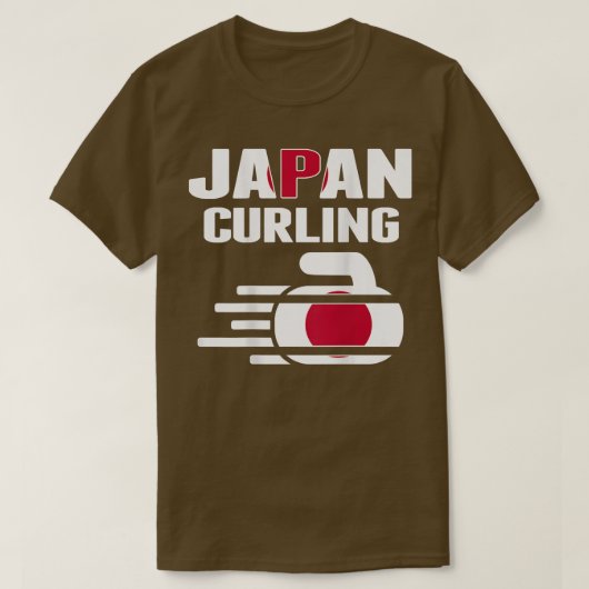日本カーリングチームのファン日本のジャージー冬SPO Tシャツ (デザイン正面)