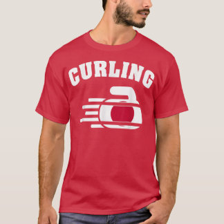 日本カーリングロックスポーツファン日本のがカーラーで勝利 Tシャツ