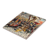 日本クラシックな歴史的絵を描くBushido規模 タイル (側面)