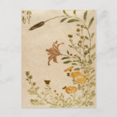 日本クラシックの古ヴィンテージ浮世絵花芸 ポストカード (正面)