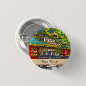 日本クラシックの風景寺 缶バッジ (正面&裏面)