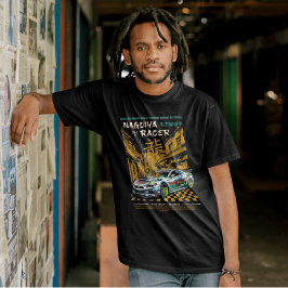 日本クールのレーサーのグラフィックアート作品 Tシャツ
