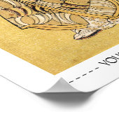 日本クールのヴィンテージ浮世絵侍の入れ墨 ポスター (角)